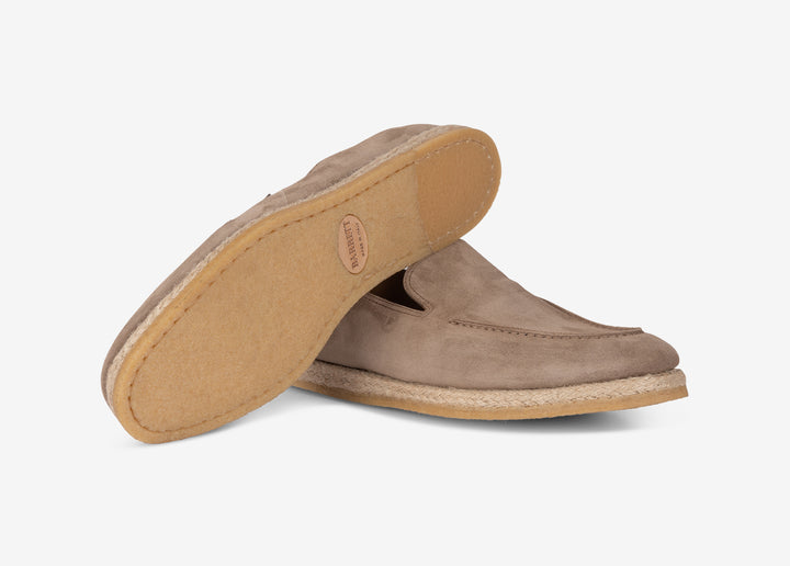 Espadrille en suède beige