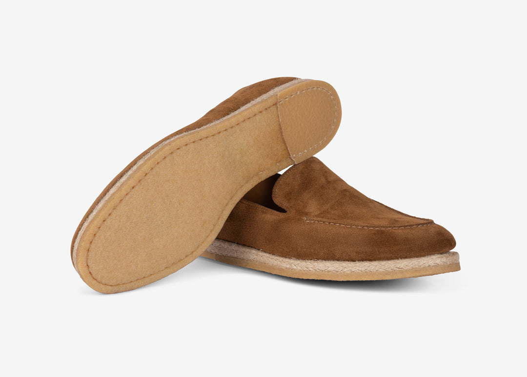 Brown slip-on in suede