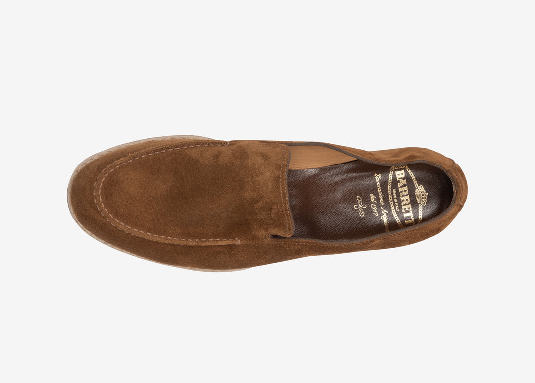 Brown slip-on in suede