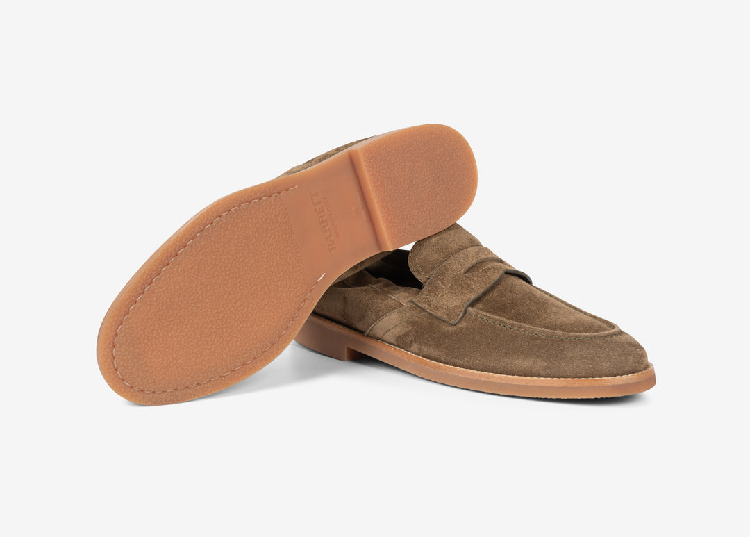 Slip-on con fascetta e elastico verde oliva