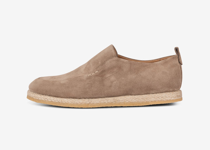 Beige slip-on in suede