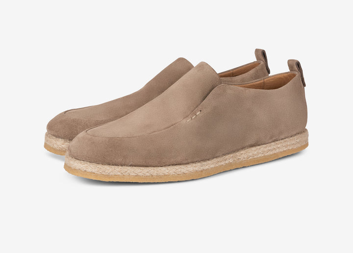 Beige slip-on in suede