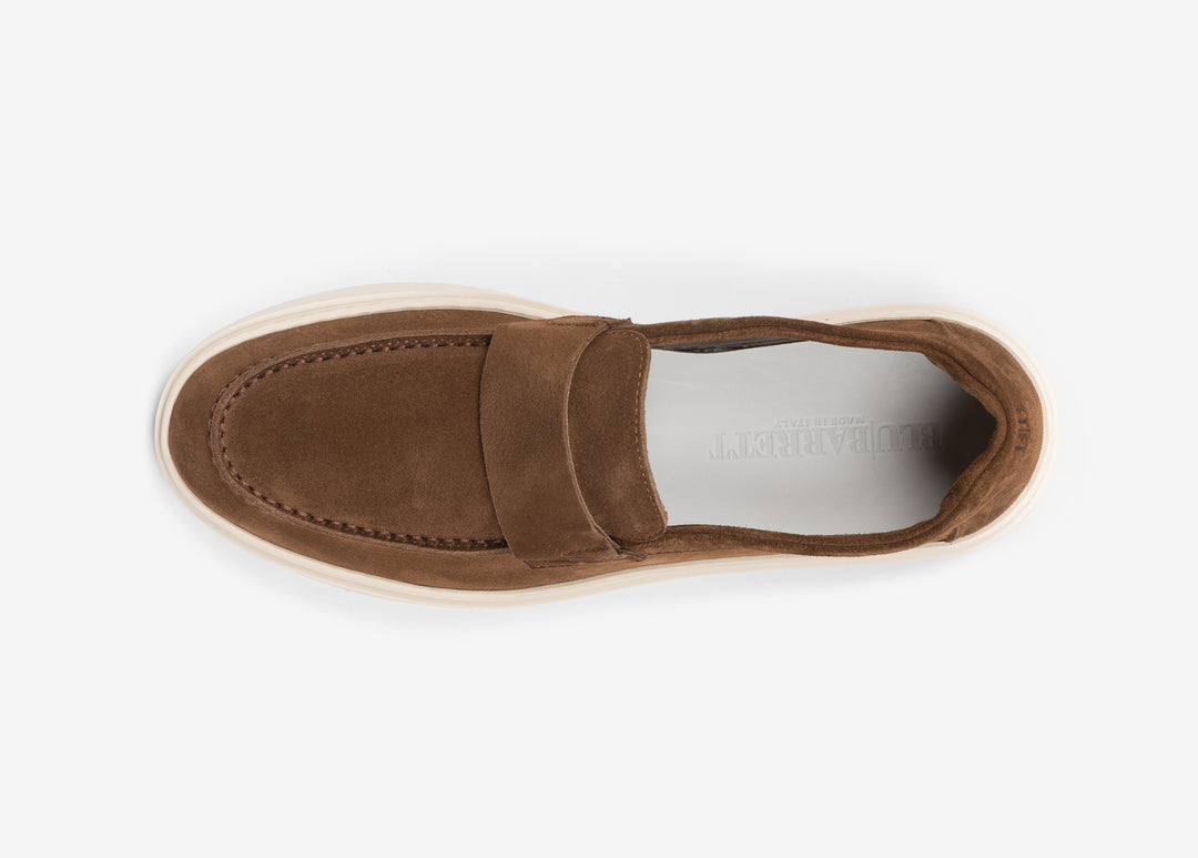 Brown suede moccasin