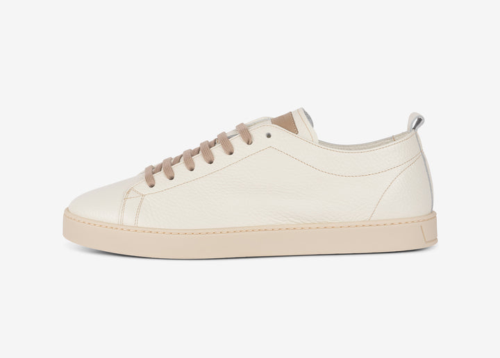 White sneaker in calfskin