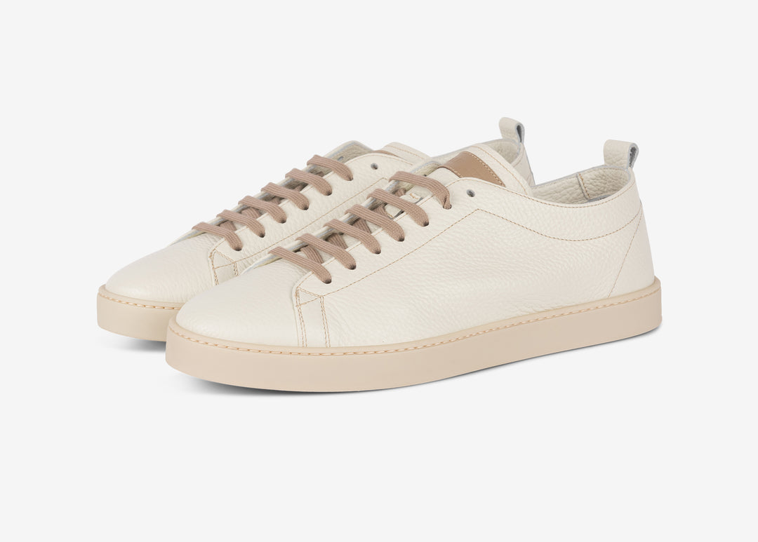 White sneaker in calfskin