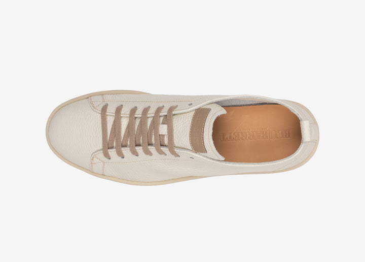 White sneaker in calfskin