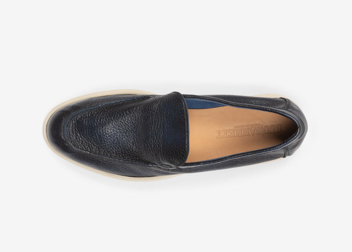 Blue moccasin in soft deerskin