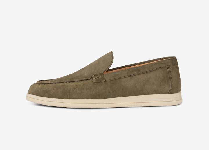 Mocassino in suede verde