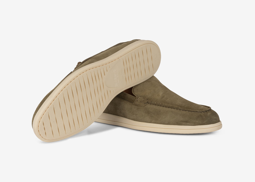 Mocassino in suede verde