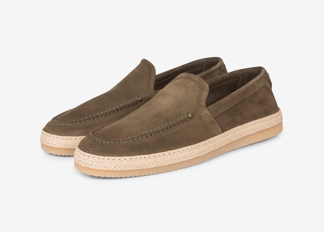 Mocassin d'inspiration espadrille