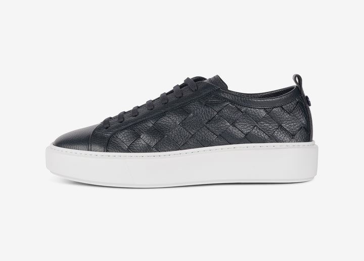 Woven calf leather sneaker