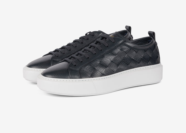 Woven calf leather sneaker